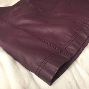 NEVER WORN FREE PEOPLE LEATHER SKIRT SIZE 6